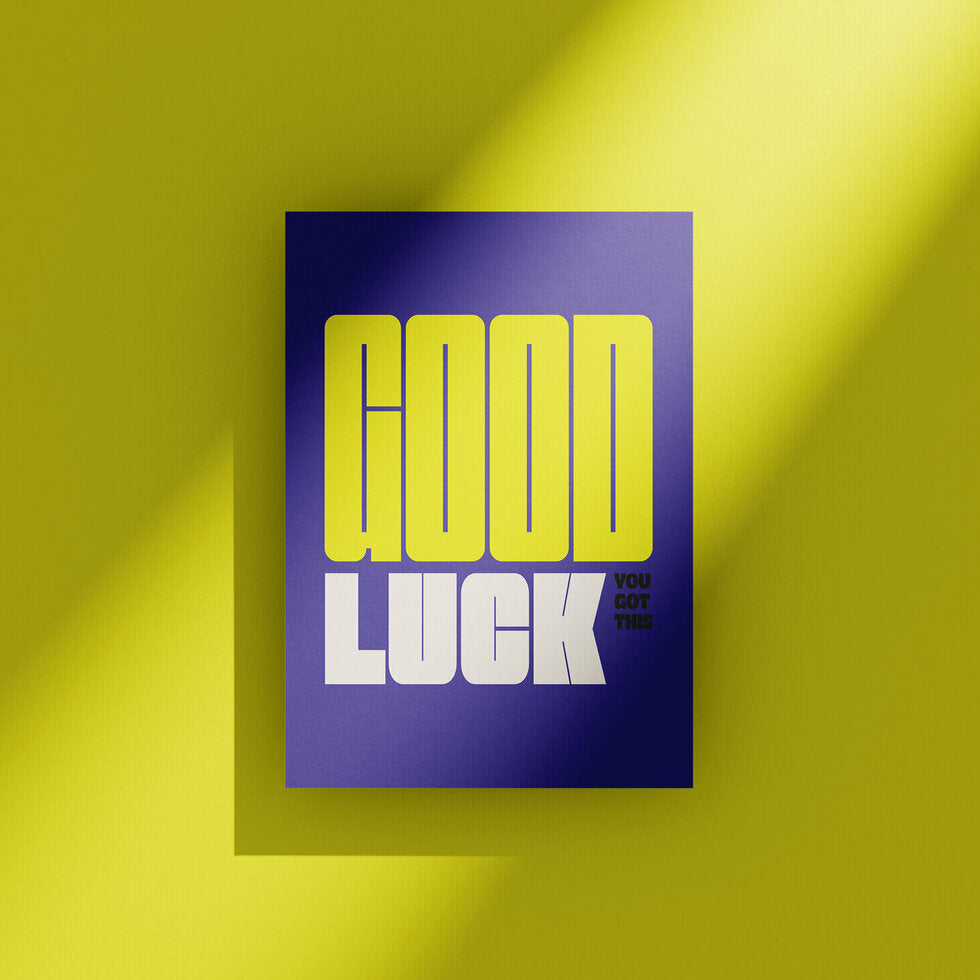 Caps Lock Good Luck Greetings Card by Heyyy