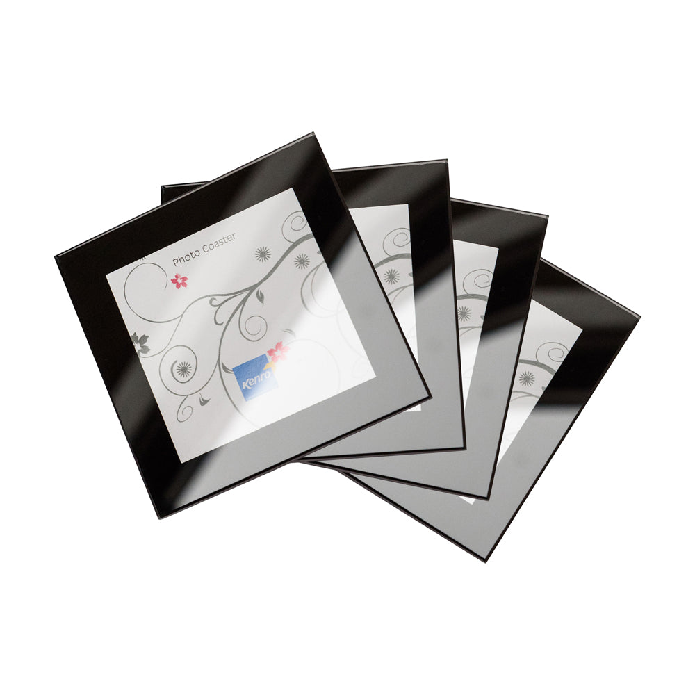 Kenro set of four acrylic photo coasters