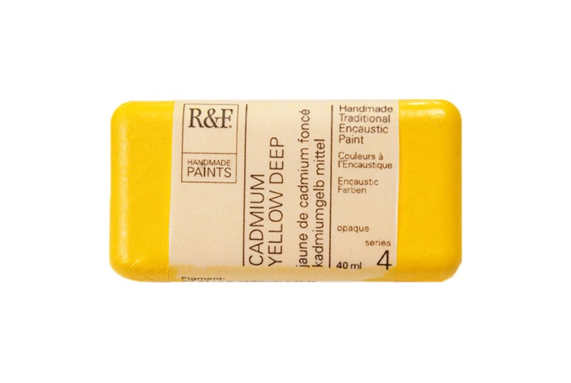 R&F Encaustic Paint 40ml – Cadmium Yellow Deep