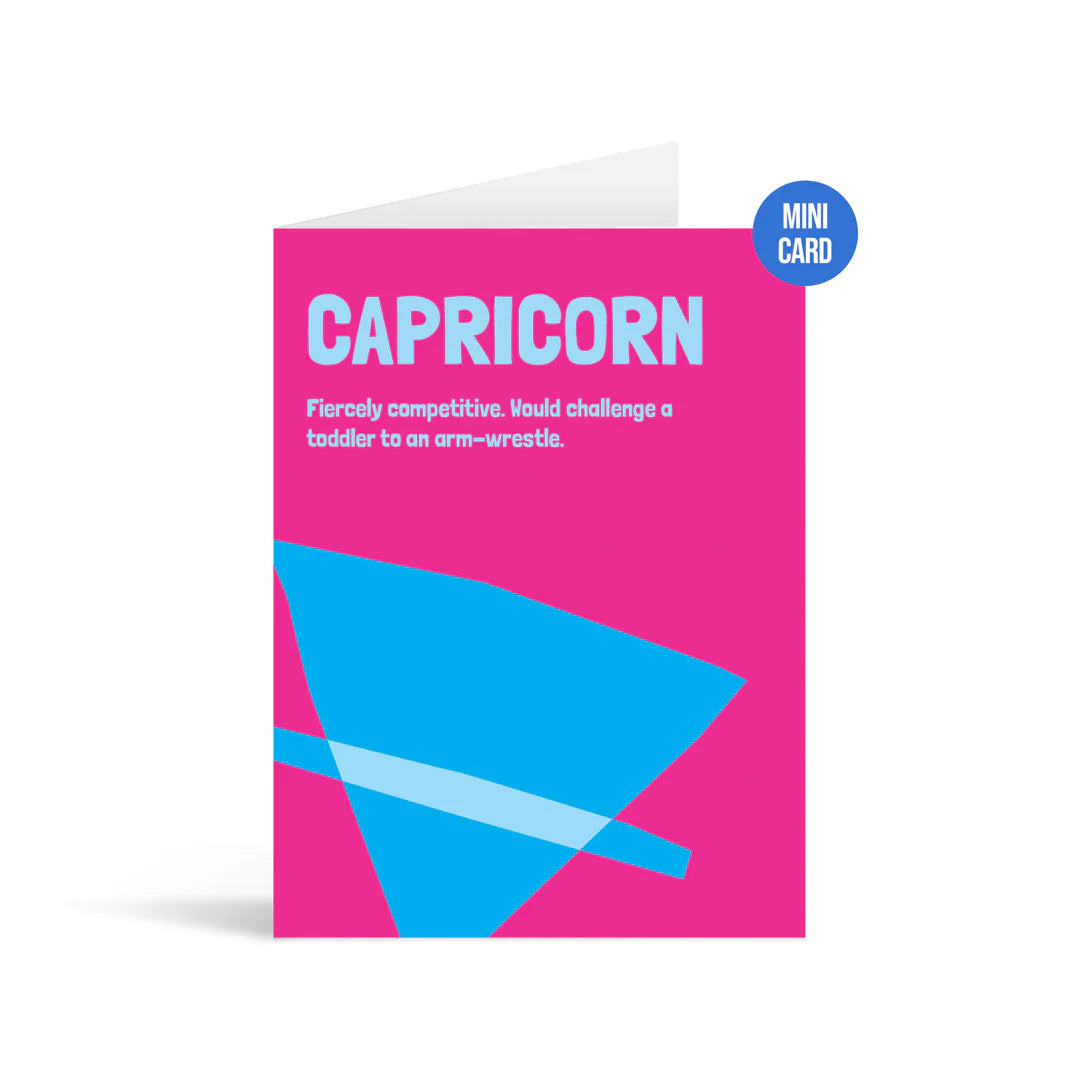 Capricorn Mini Greetings Card