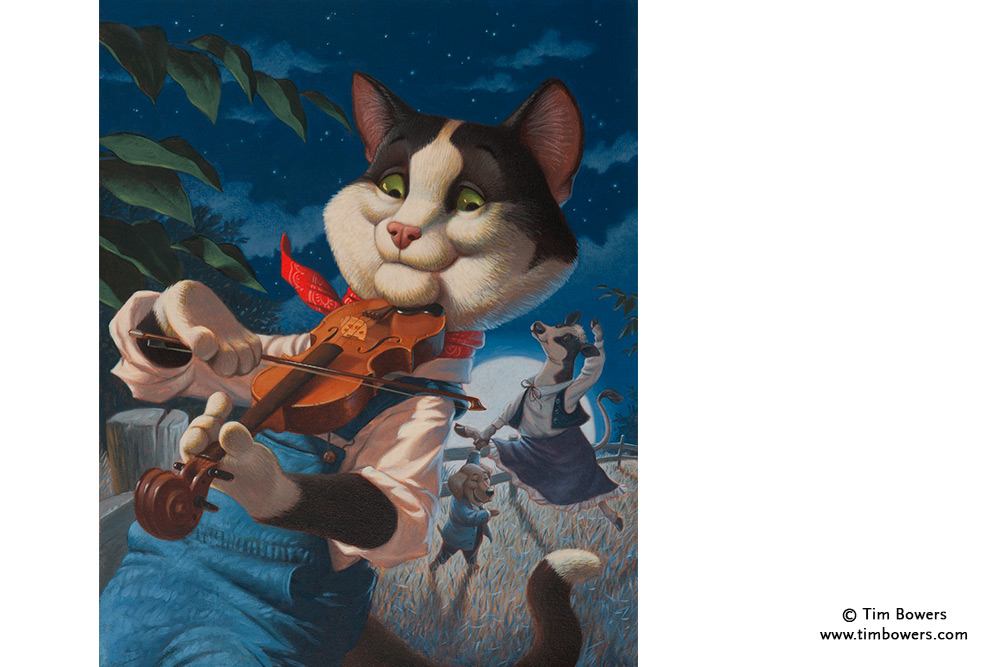 Paperblanks Cat and the Fiddle Midi Hardback Journal – Lined, 176 Pages – design detail