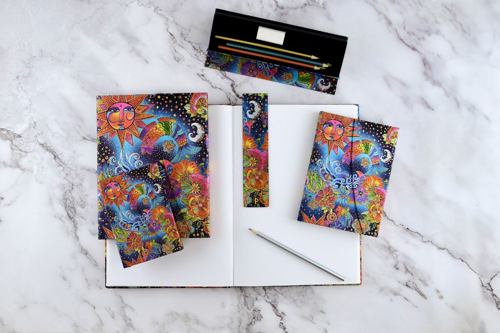 Paperblanks 2027 Celestial Magic Midi Softback Flexi Diary – Week-to-View Vertical – design detail
