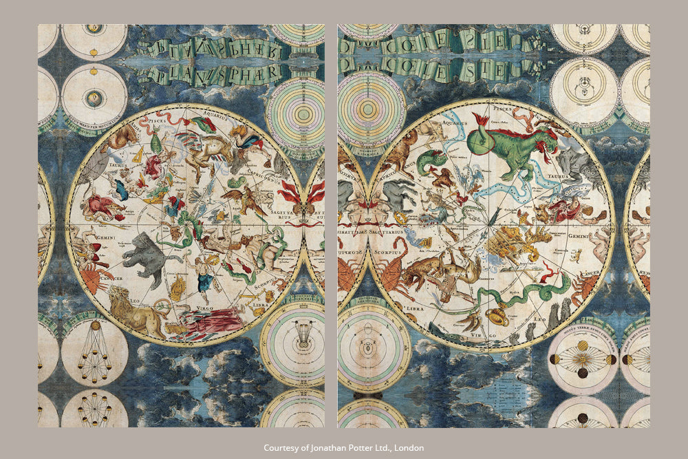 Paperblanks Celestial Planisphere A6 Cahier Notebook – Dot Grid – design detail