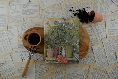 Paperblanks Cezanne’s Terracotta Pots and Flowers Pencil Case – design detail