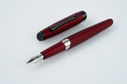 Cobra Burgundy Guilloche Fountain Pen