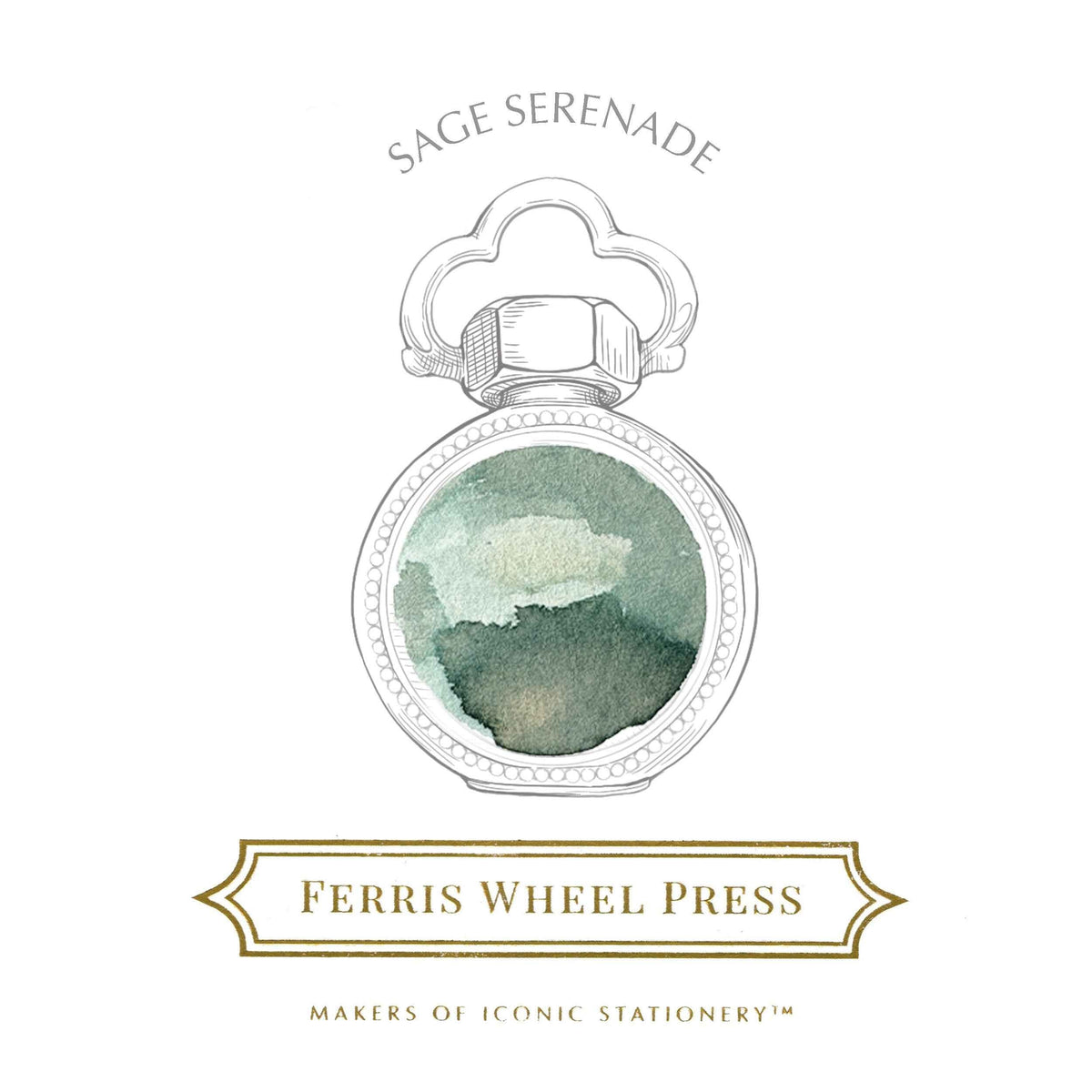 Ferris Wheel Press Fountain Pen Ink – Sage Serenade, 38ml