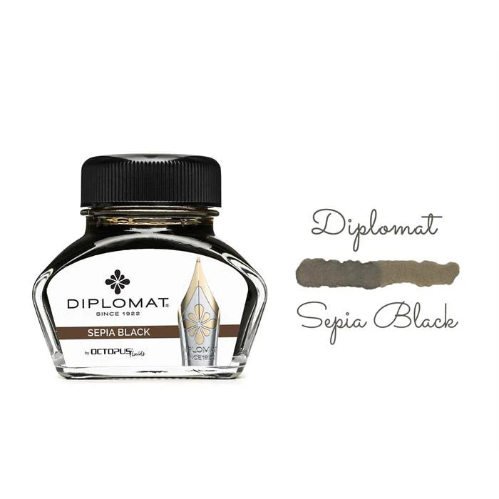 Diplomat Ink Pot 30ml - Sepia Black