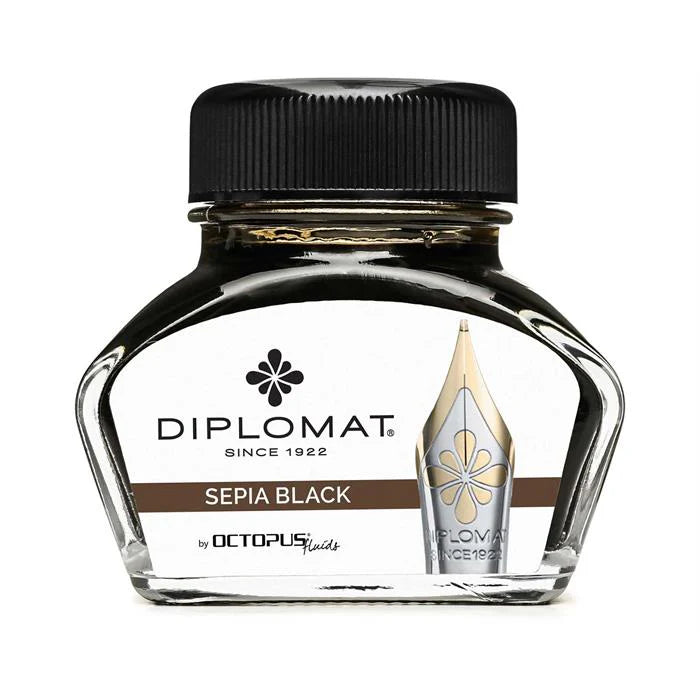 Diplomat Ink Pot 30ml - Sepia Black