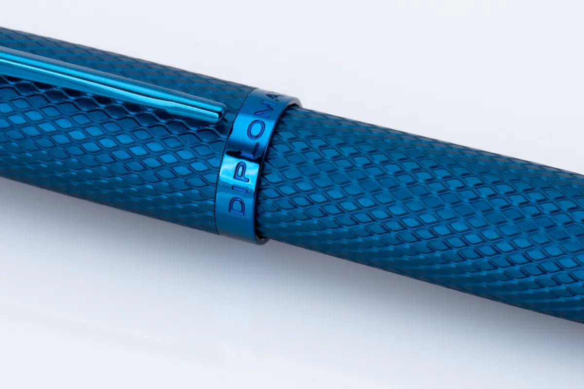 Viper Fountain Pen Viper Blue Guilloche - Fine/Medium