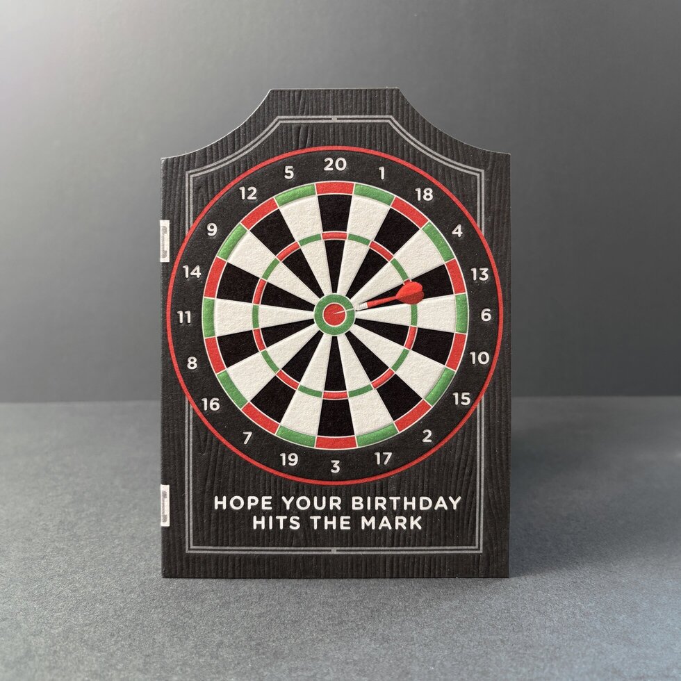 Taking Shape Darts Birthday Greetings Card by Heyyy