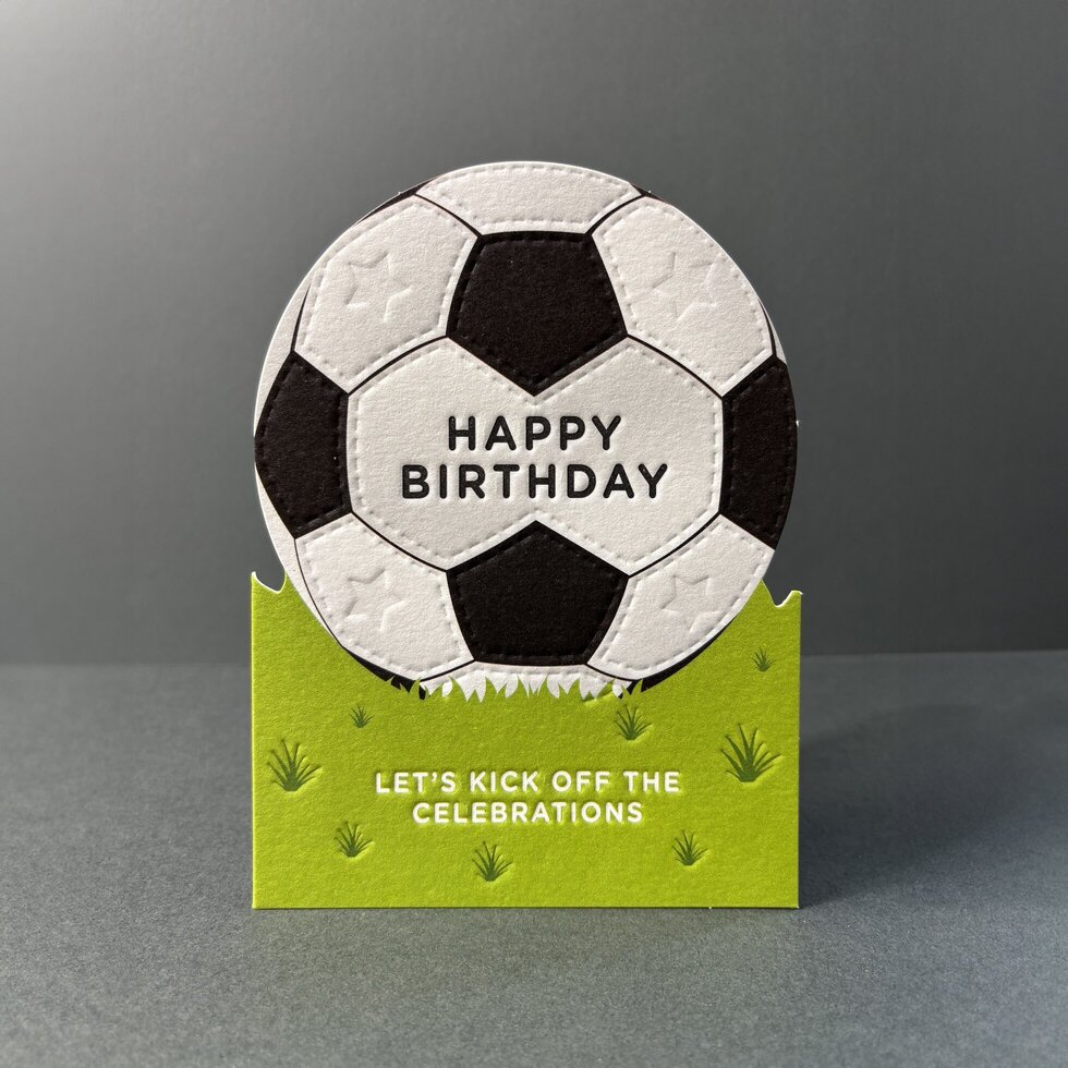 Taking Shape Football Birthday Greetings Card by Heyyy