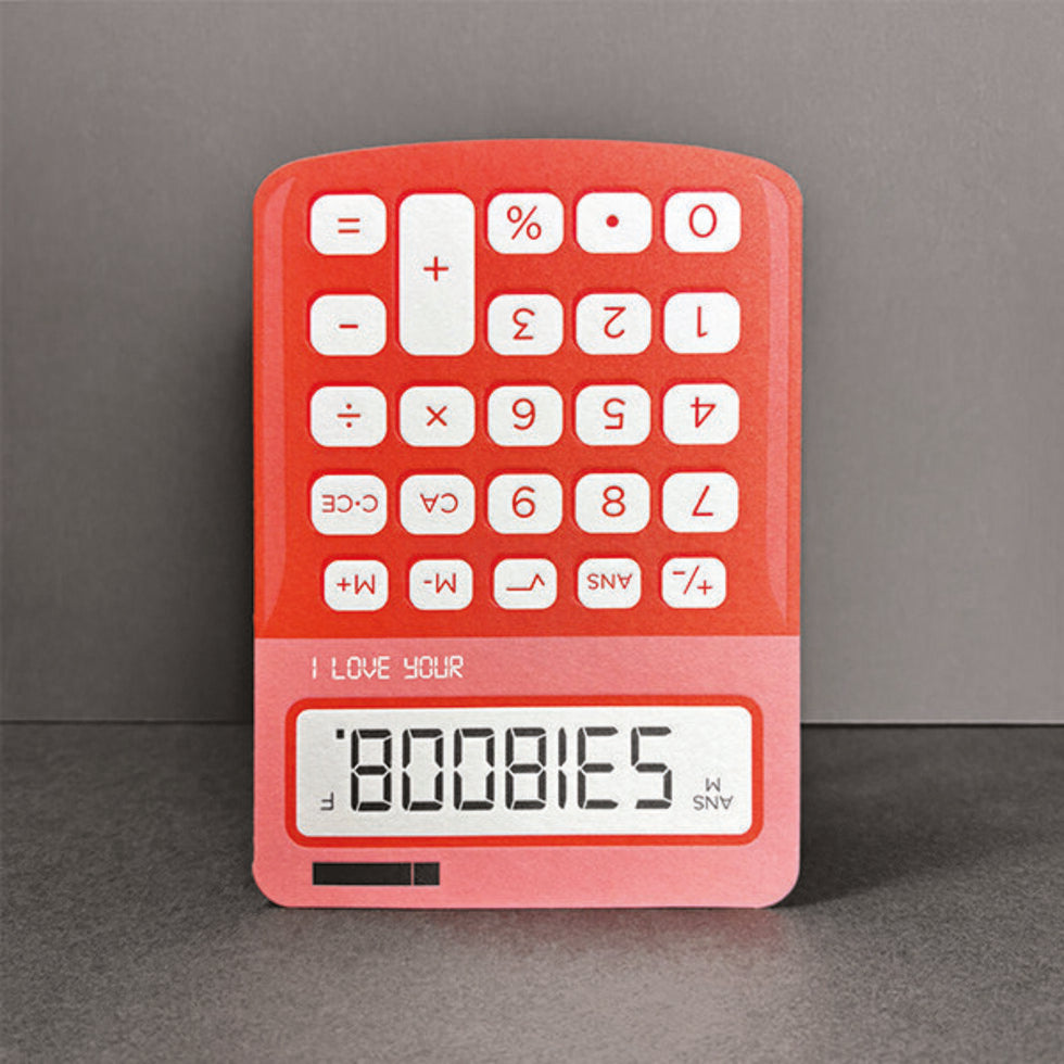 Taking Shape Calculator Birthday Greetings Card by Heyyy