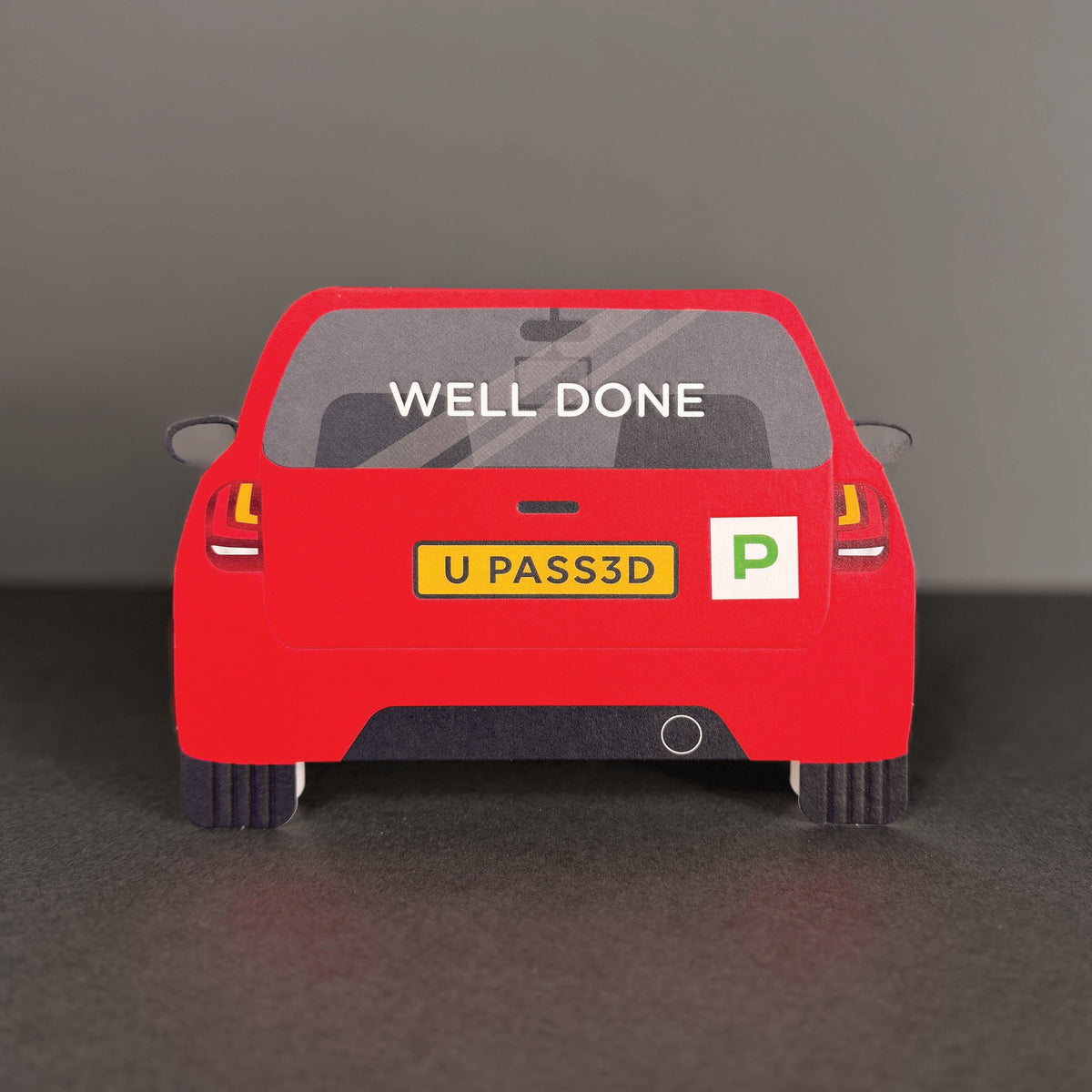 Taking Shape - Well Done U PASS3D Car Driving Test Greetings Card