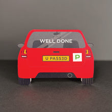 Taking Shape - Well Done U PASS3D Car Driving Test Greetings Card