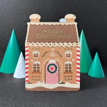 Merry Christmas Gingerbread House Greetings Card