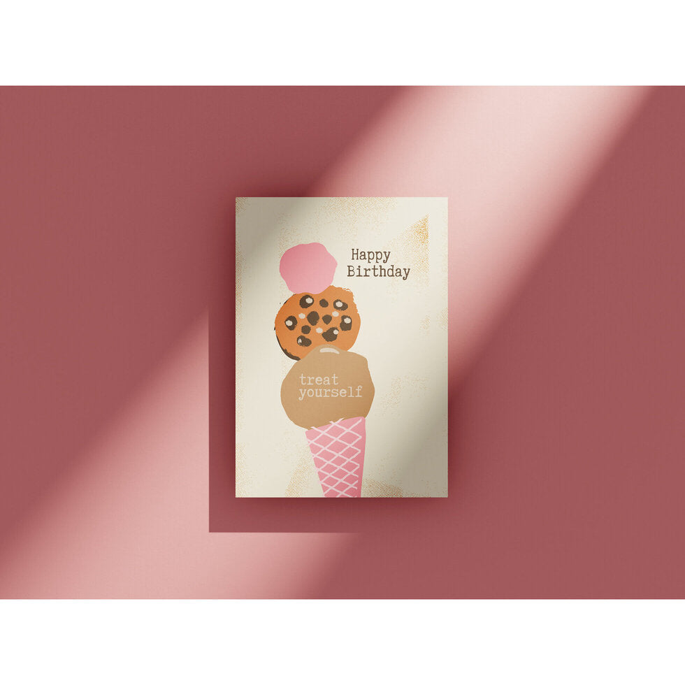 Dancing In The Rain Treat Yourself Birthday Greetings Card by Heyyy