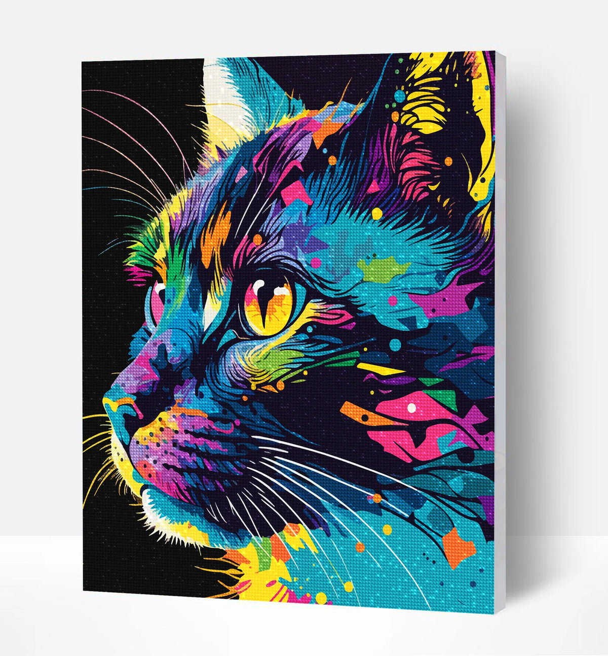 Bright Coloured Cat Diamond Art Canvas Kit