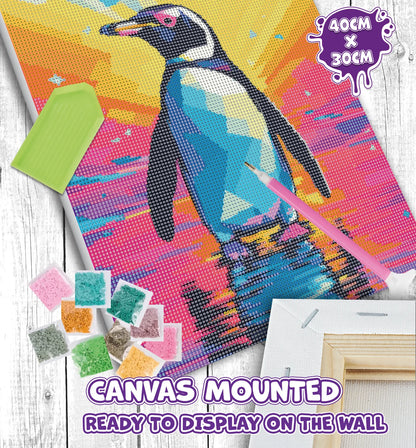 Penguin Diamond Art Canvas Kit