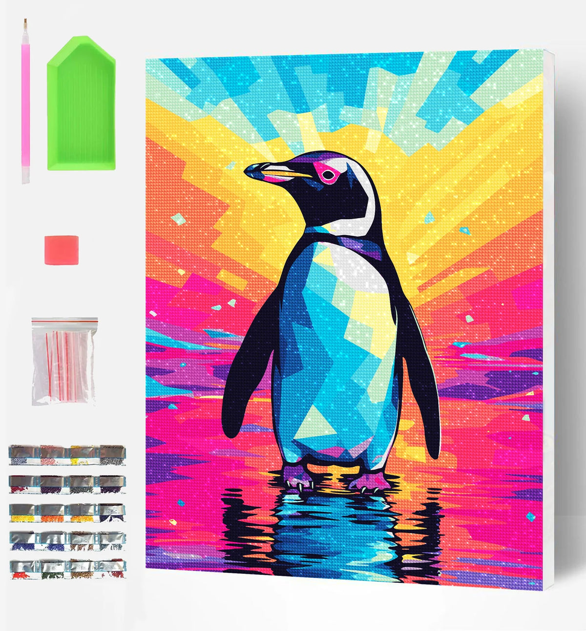 Penguin Diamond Art Canvas Kit