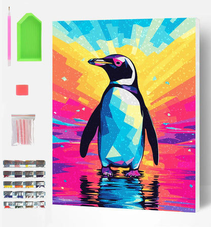 Penguin Diamond Art Canvas Kit
