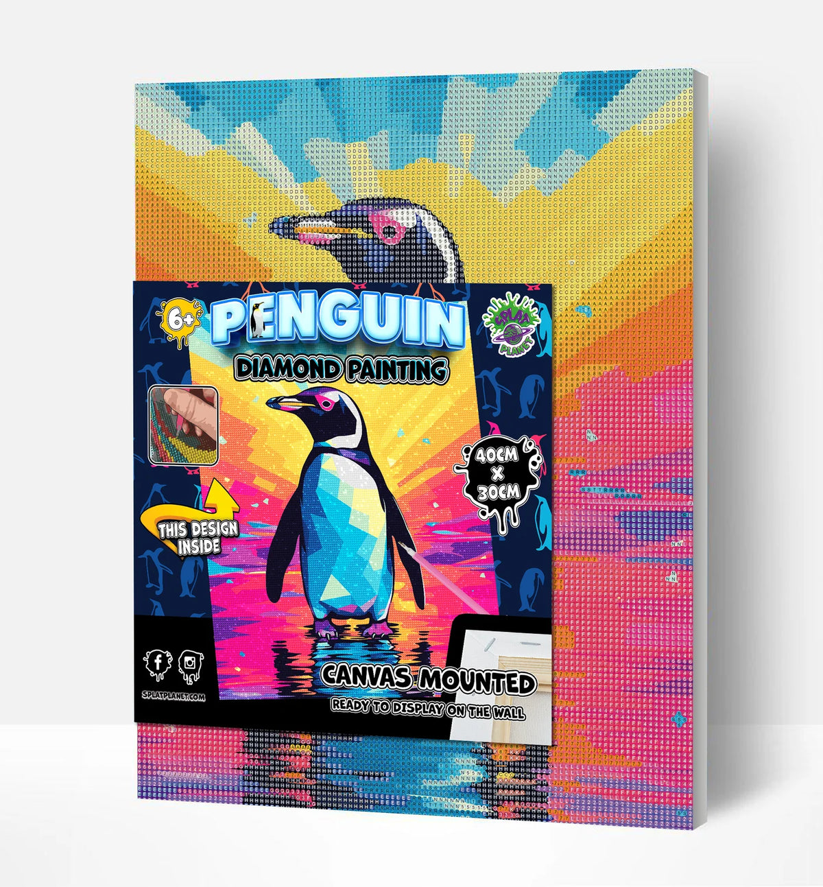 Penguin Diamond Art Canvas Kit