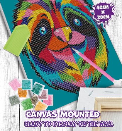 Sloth Diamond Art Canvas Kit