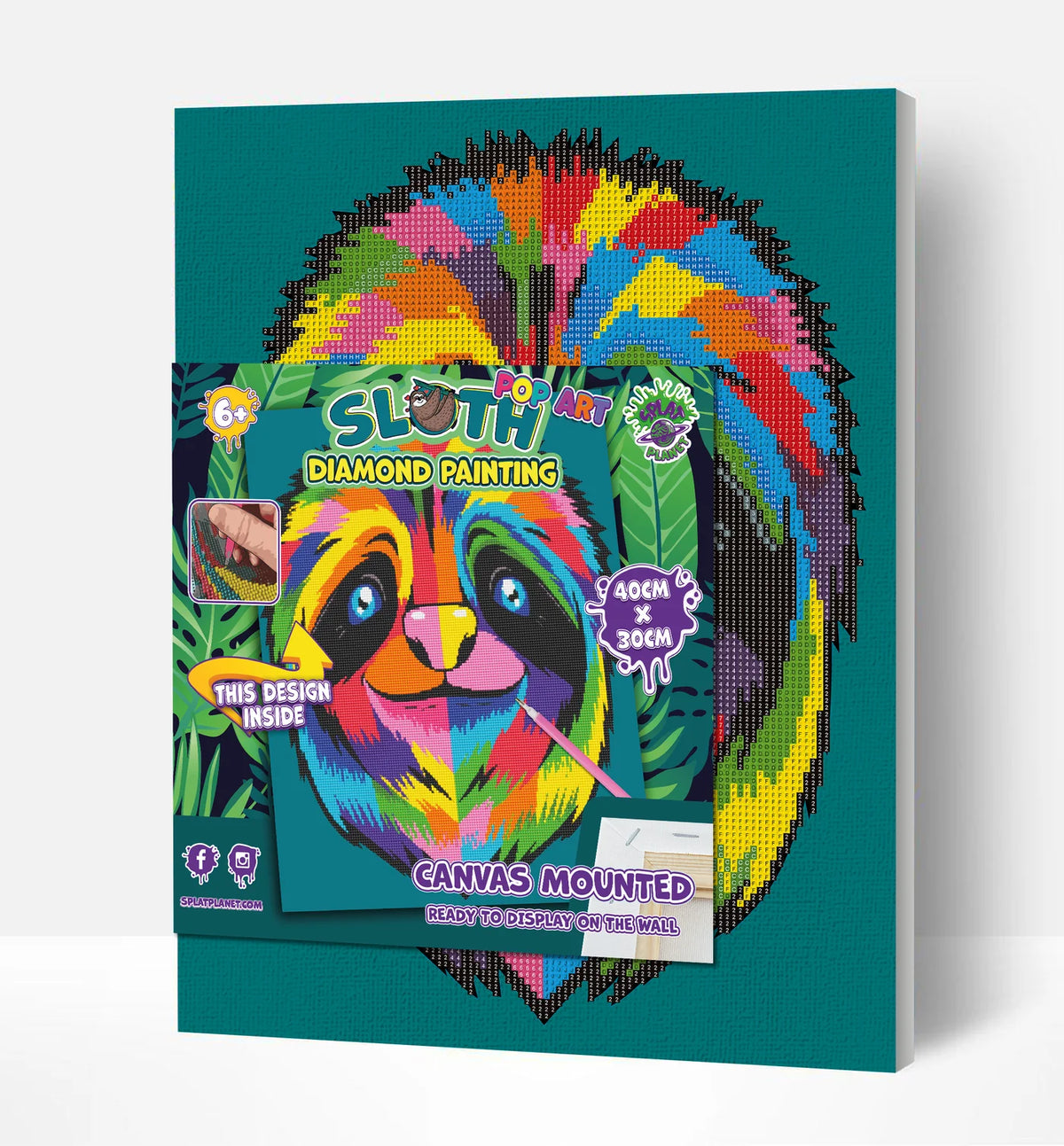 Sloth Diamond Art Canvas Kit