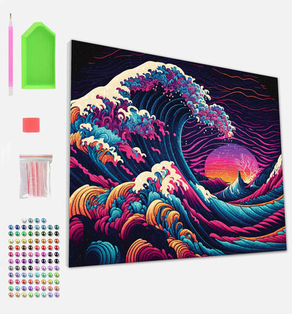 Great Wave Diamond Art Canvas Kit