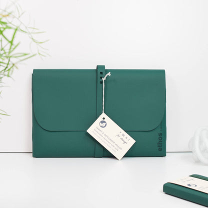 VENT Luxury ETHOS A4 Recycled Leather Document & Tablet Wallet – Emerald Green