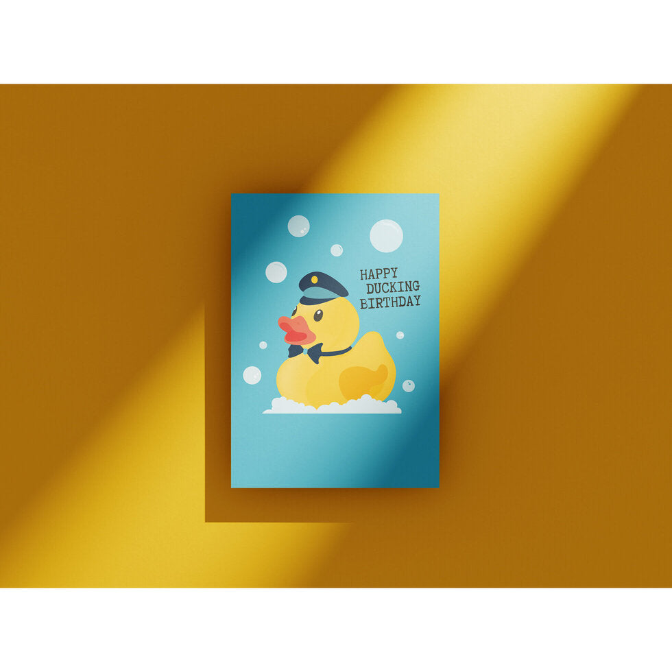 Dancing In The Rain Ducking Birthday Greetings Card by Heyyy