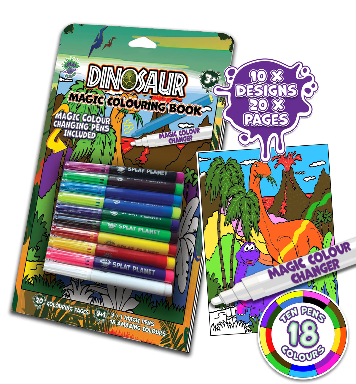Dinosaurs Magic Colouring Book