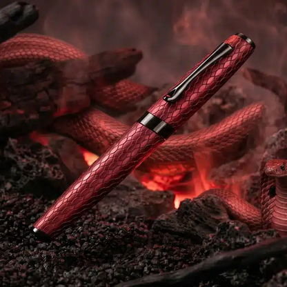 Cobra Burgundy Guilloche Fountain Pen