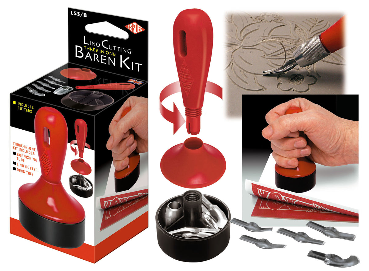 Essdee Lino Cutter Set – Blades 1 to 5, Handle and Baren