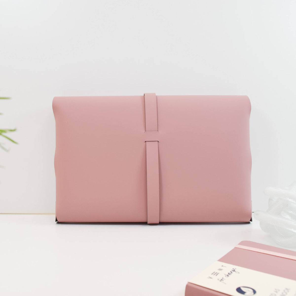 VENT Luxury EDIT A4 Recycled Leather Document & Tablet Wallet – Powder Pink
