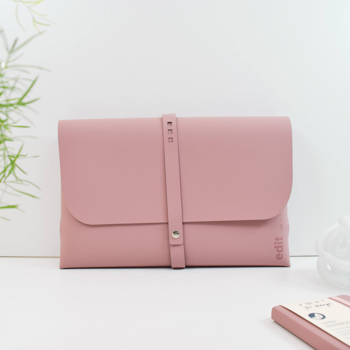 VENT Luxury EDIT A4 Recycled Leather Document & Tablet Wallet – Powder Pink