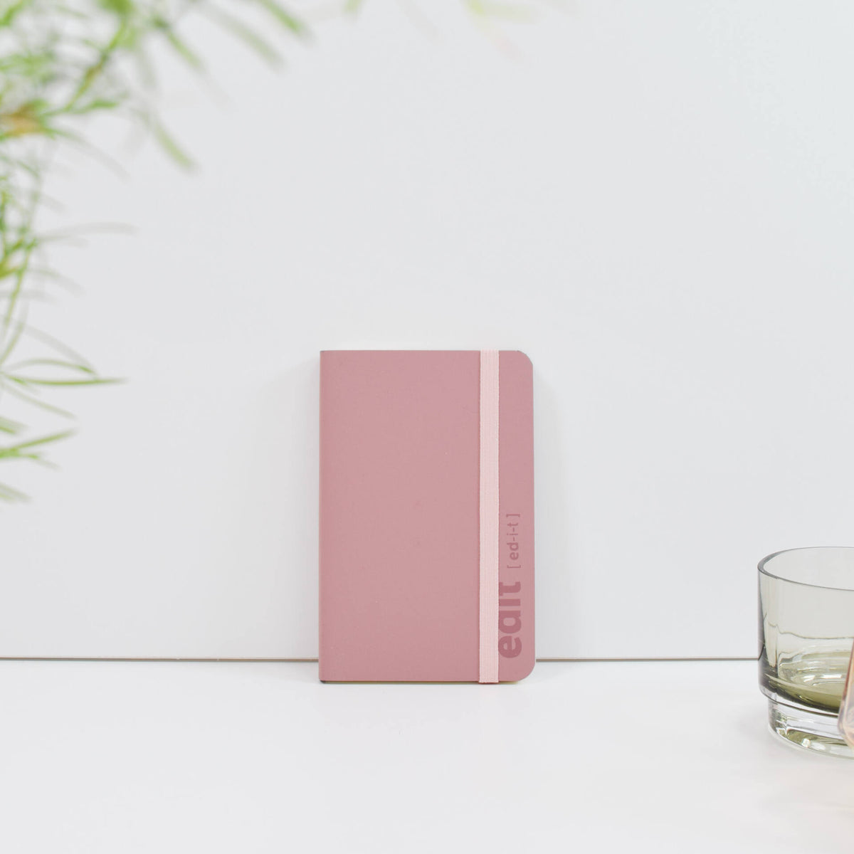 VENT Luxury EDIT A6 Recycled Leather Pocket Notebook – Powder Pink