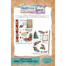 TEXT{ures} Winter in Bloom Poinsettias & Snowflakes 6in x 8in Rub-On Transfer Set