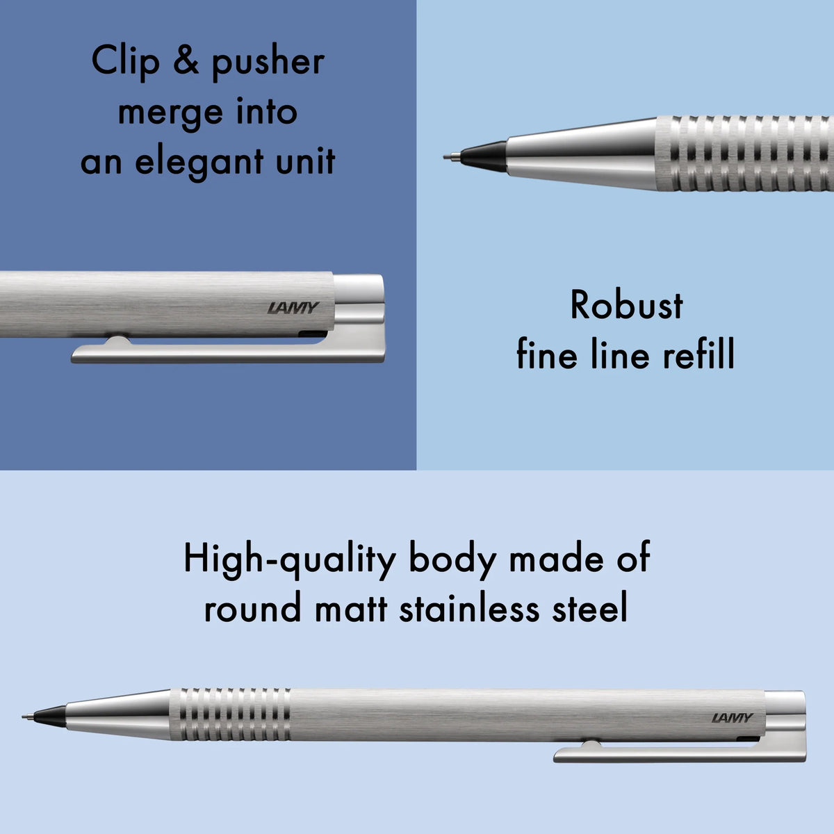 LAMY Logo Mechanical Pencil – Brushed Steel