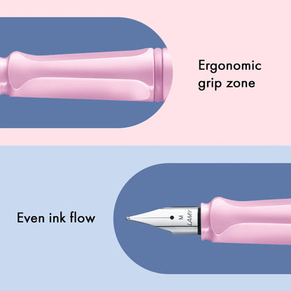 LAMY Safari Fountain Pen – Light Rose | Left-Handed (LH) Nib
