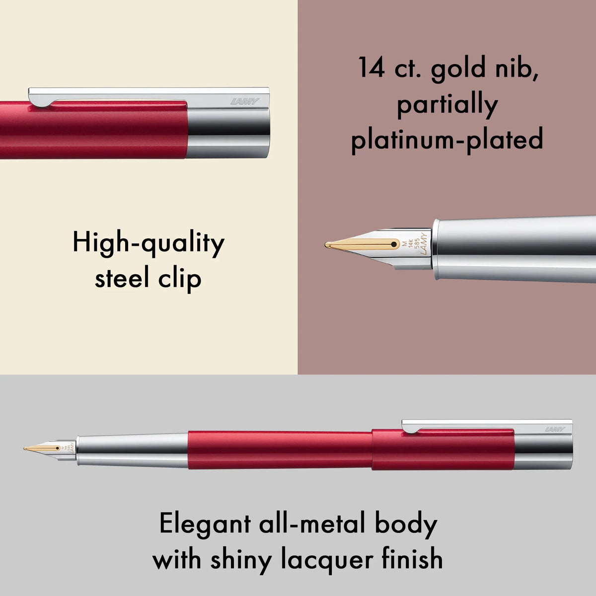LAMY Scala Fountain Pen – Piano Red