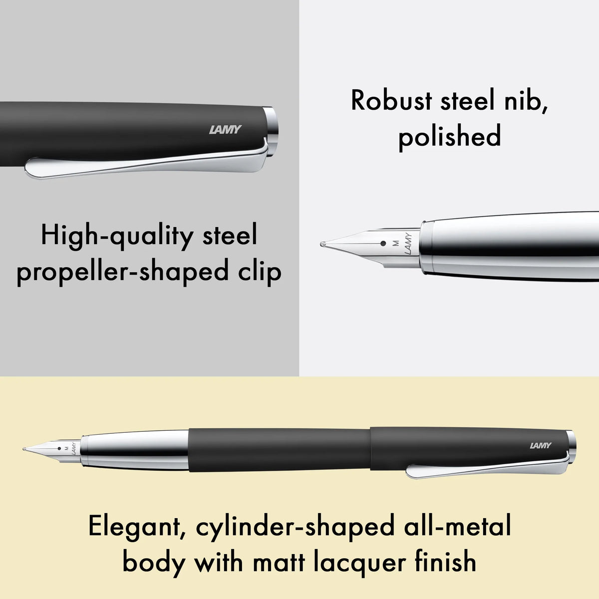 LAMY Studio Fountain Pen – Black