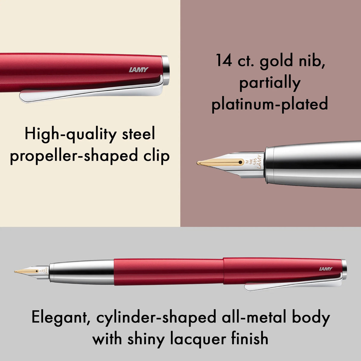 LAMY Studio Fountain Pen – Piano Red