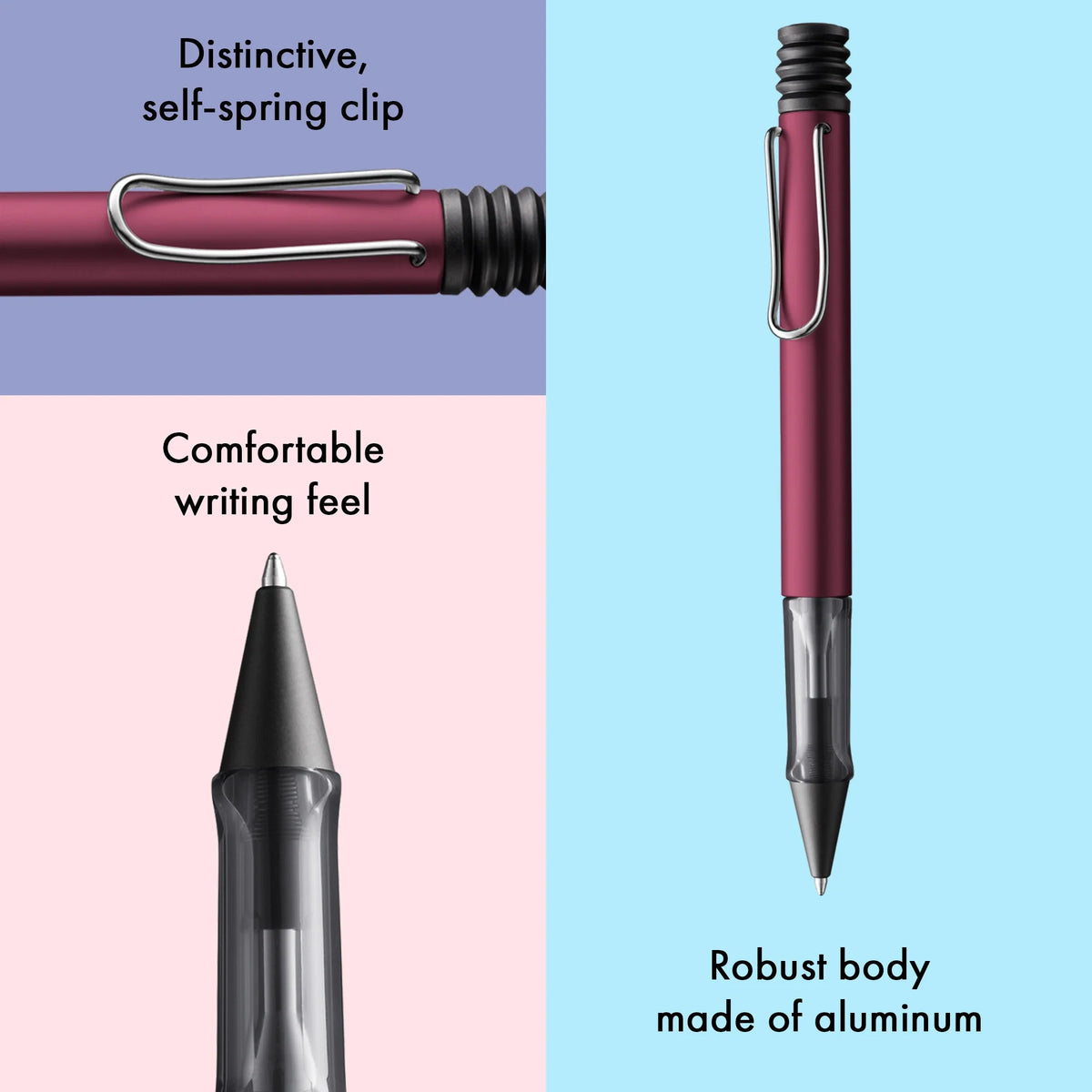 LAMY AL-star Ballpoint Pen – Black Purple | Black Refill, Medium