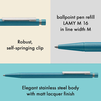 LAMY CP1 Rollerball Pen – Aquamarine | Black Refill, Medium