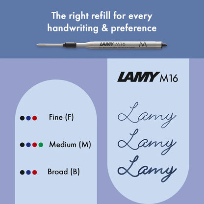 LAMY Logo M+ Ballpoint Pen – Dark Dusk | Black Refill, Medium