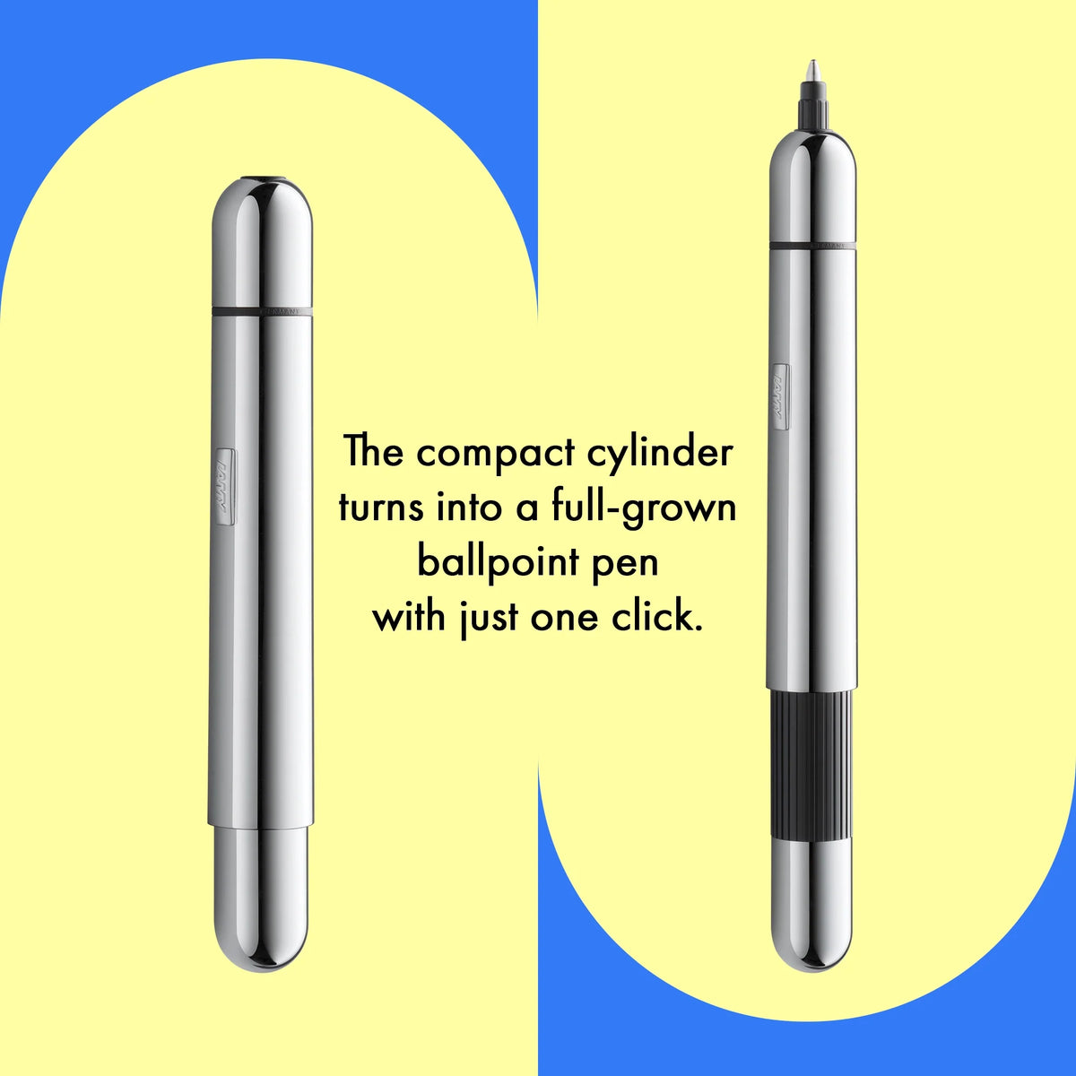 LAMY Pico Ballpoint Pen – Chrome | Black Refill, Medium