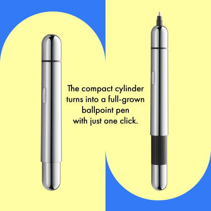 LAMY Pico Ballpoint Pen – Chrome | Black Refill, Medium