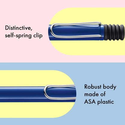 LAMY Safari Ballpoint Pen – Blue | Blue Refill, Medium