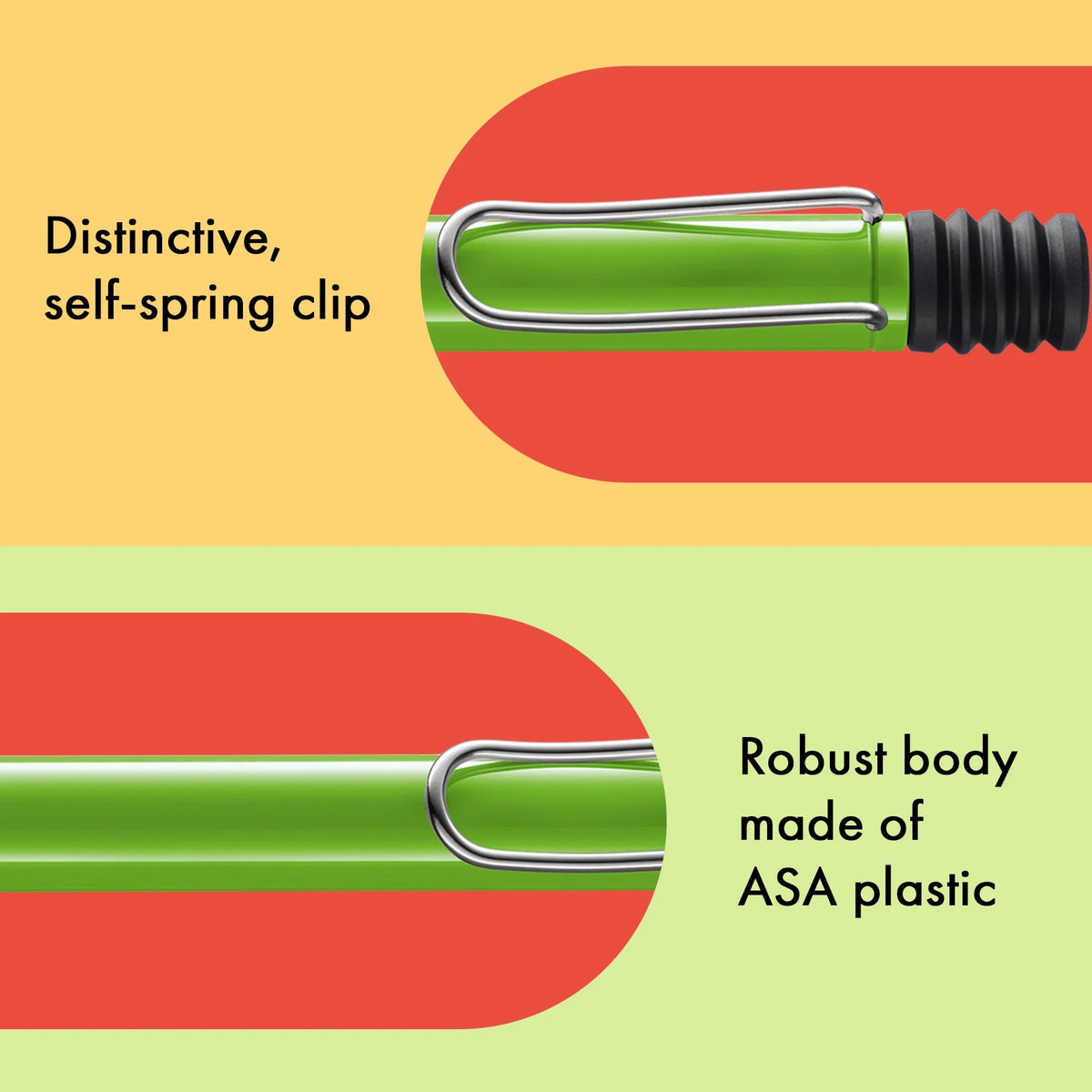 LAMY Safari Ballpoint Pen – Green | Black Refill, Medium
