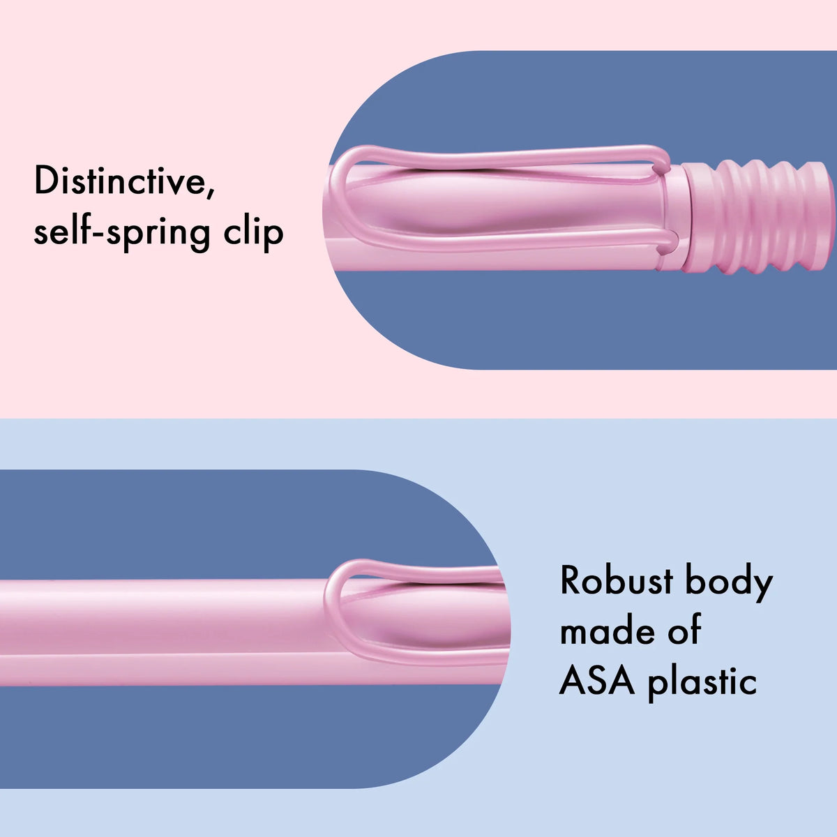 LAMY Safari Ballpoint Pen – Light Rose | Blue Refill, Medium